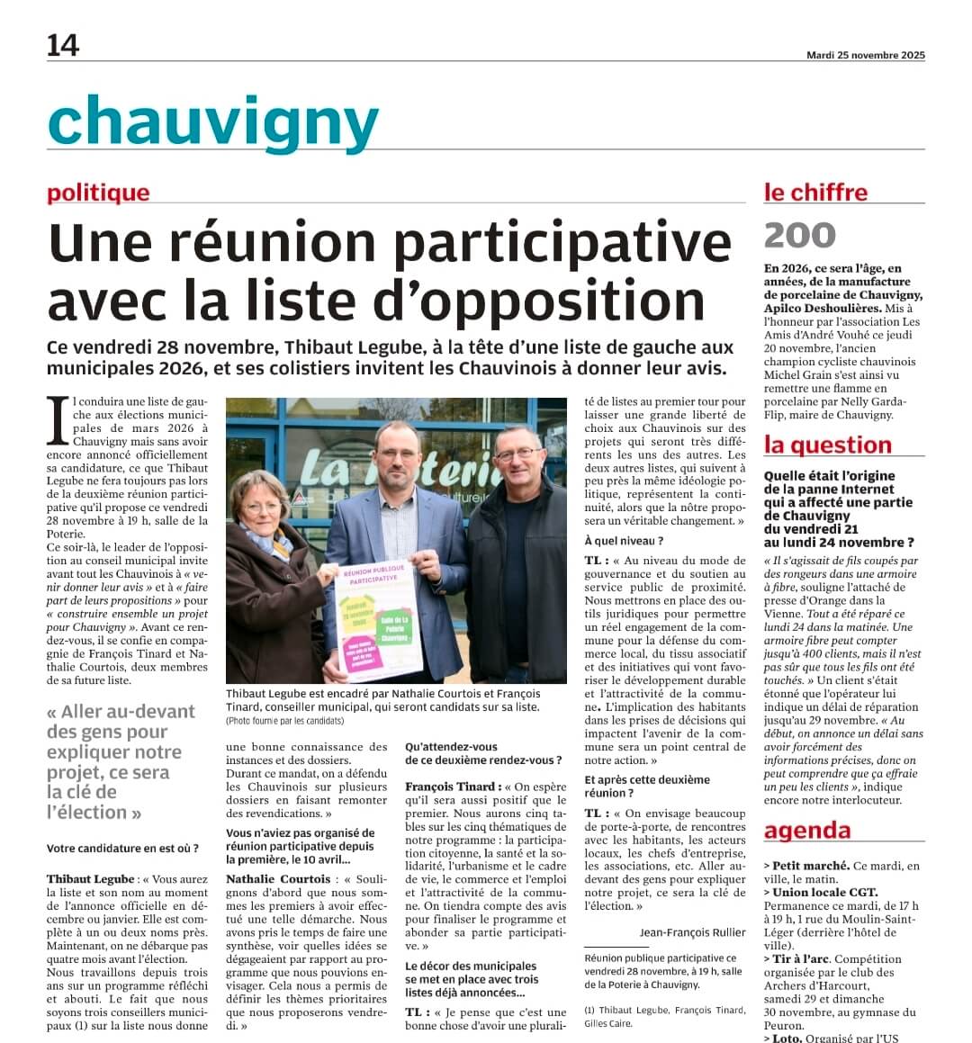 Réunion participative du 28 novembre Chauvigny